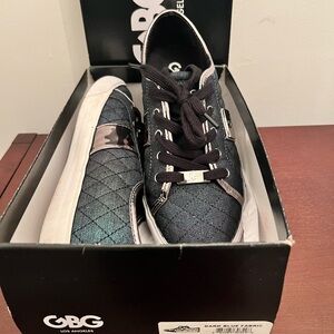 GBG Los Angeles Navy Quilted Sneakers